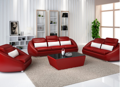 Luxus Sofagarnitur 3+1+1 Sitzer Wohnzimmer Designer Möbel Sofa Couch